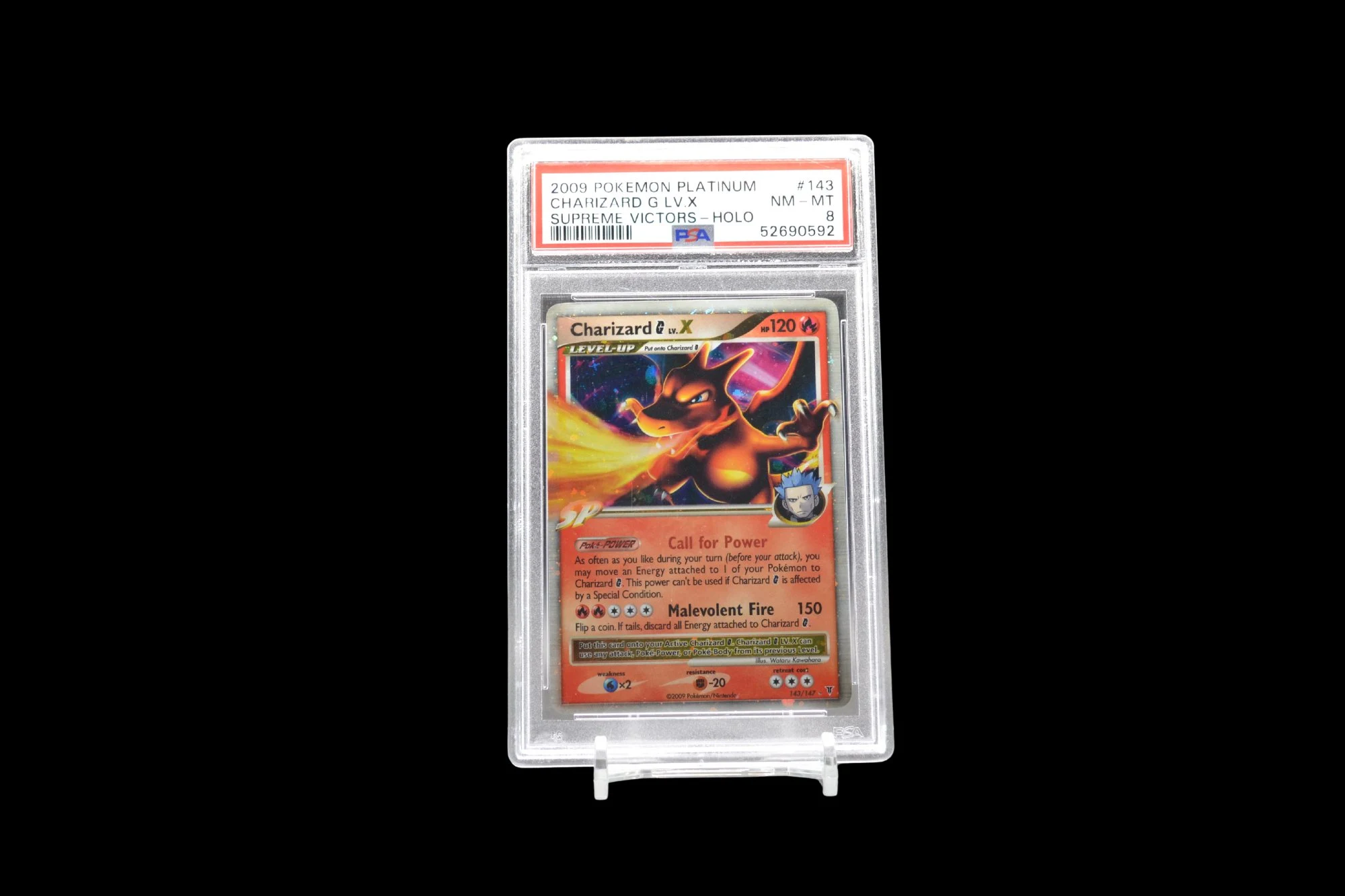 Charizard G Lv.X PSA 8 — 2009 Pokémon Platinum Supreme Victors Holo