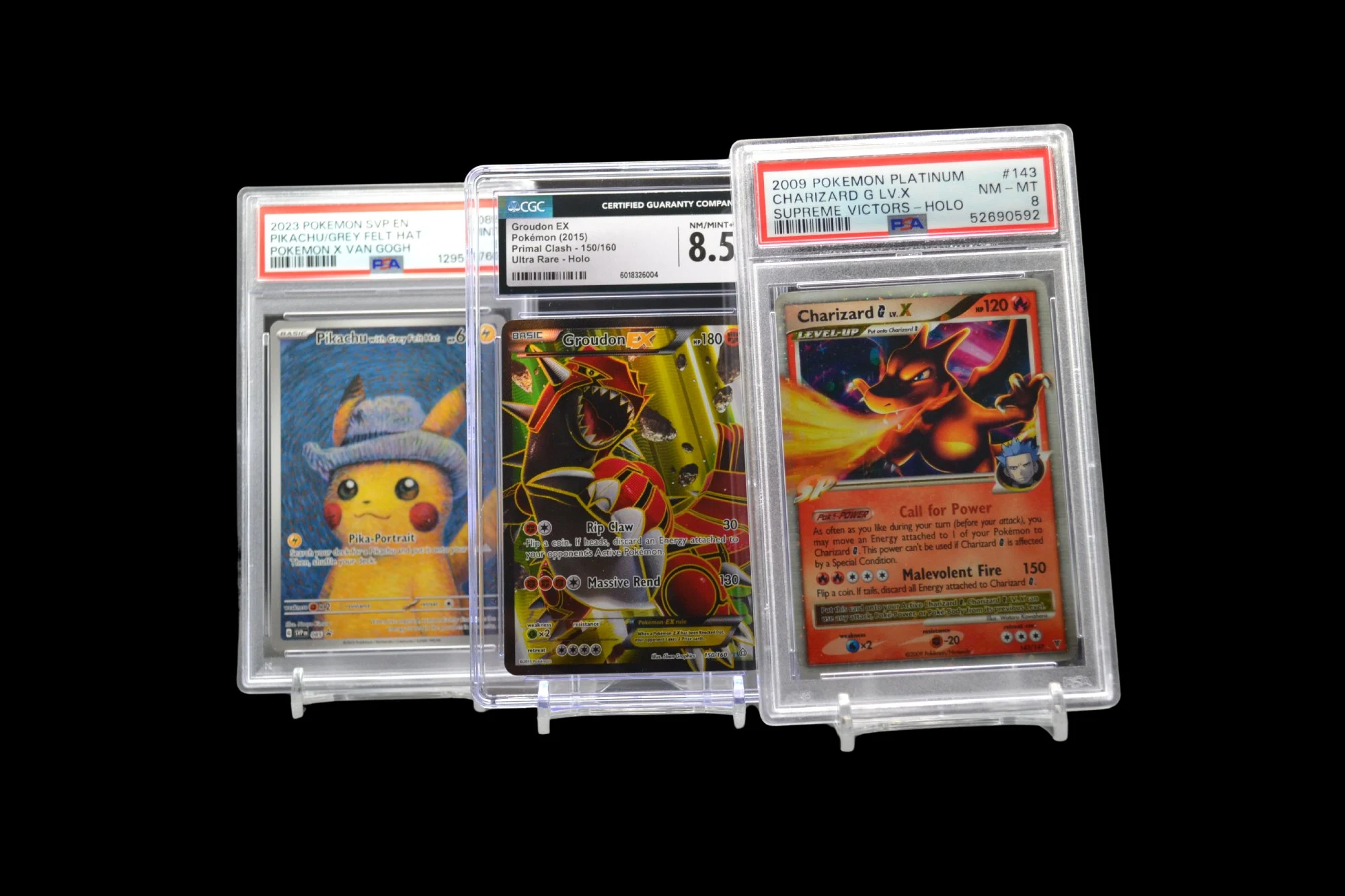 Graded Pokémon card collection — PSA and CGC slabs