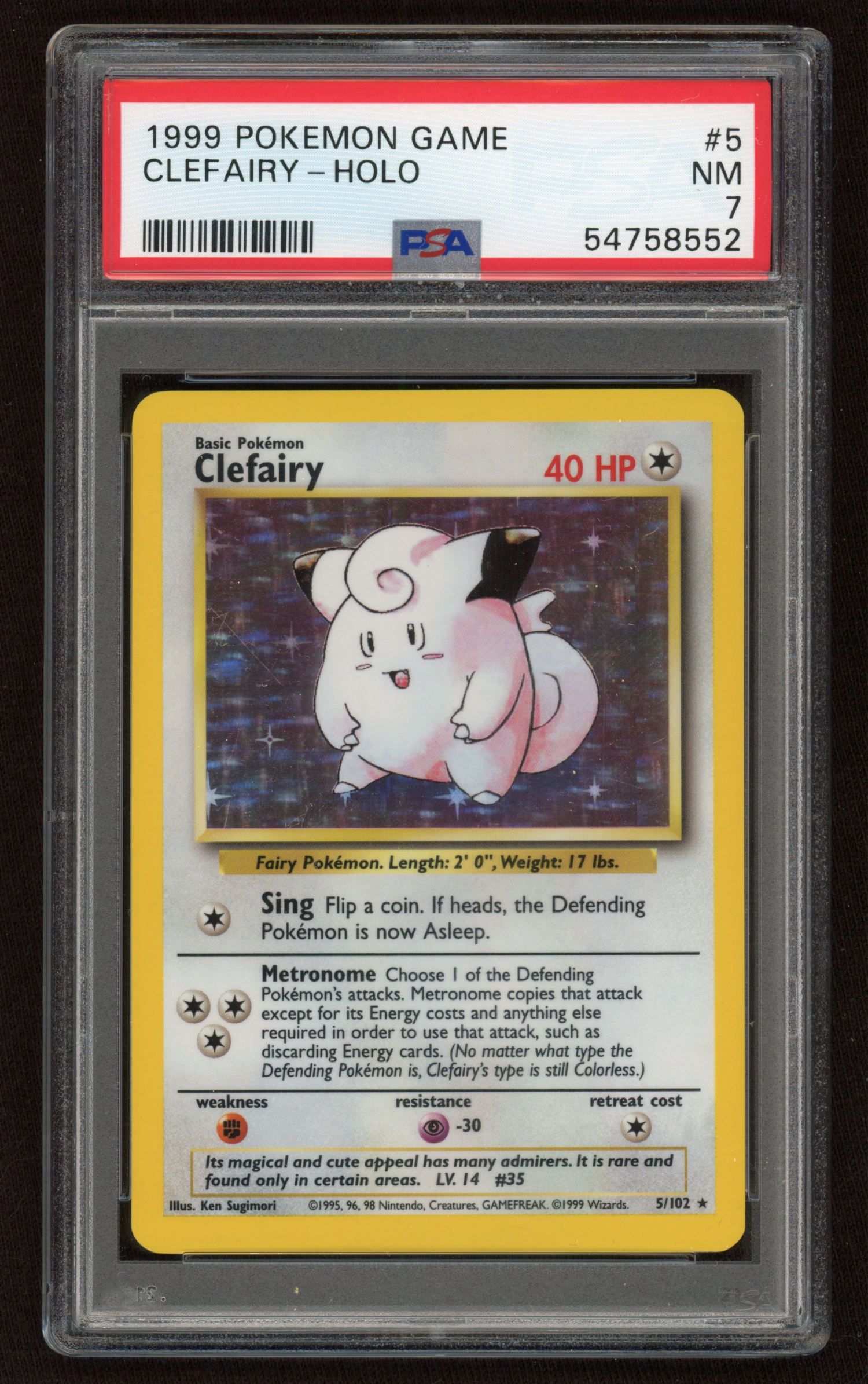 Graded collectible card